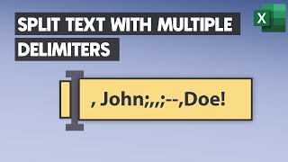 How to Split Text to Columns in Excel with Multiple Delimiters using a TEXTSPLIT Excel Formula [upl. by Sloan193]