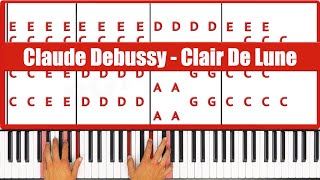 Clair De Lune Piano  How to Play Claude Debussy Clair De Lune Piano Tutorial [upl. by Sset524]