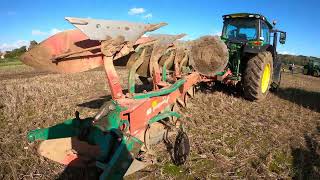 2018 John Deere 6155R 68 Litre 6Cyl Diesel Tractor 155168HP with Kverneland LD85 Plough Newbury [upl. by Rehc599]