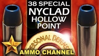 AMMOTEST 38 Special Nyclad Hollow Point Self Defense vs Lead Cast Bullet in Ruger SP101 [upl. by Bel730]