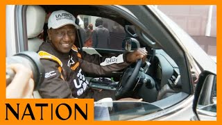 President Ruto drives to KICC to flag off WRC Safari Rally [upl. by Anitan]