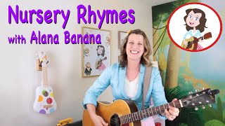 Nursery Rhymes  Alana Banana  Happy amp You Know It Wheels on the Bus Old MacDonald ABCs amp More [upl. by Cristobal273]