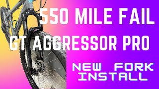 GT AGGRESSOR PRO FAIL AND AIR FORK INSTALL  ROCKSHOX JUDY [upl. by Hanikas843]