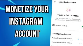 How To Monetize Your Instagram Account [upl. by Rosenberger]