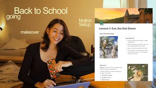 Starting a new Semester New Hair First day of School Notion Student Setup [upl. by Roana623]