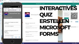 Interactives Quiz erstellen  Microsoft Forms [upl. by Olifoet]