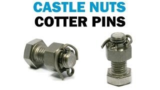 Castle Nuts  How to Install or Fit a Cotter Pin and Slotted Nut  Fasteners 101 [upl. by Renzo]