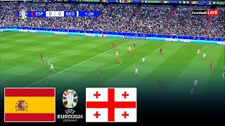 SPAIN vs GEORGIA I UEFA EURO 2024  ROUND OF 16  FULL MATCH  REALISTIC PES [upl. by Swanson886]