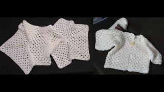 Crochet 6 pointed Hexagon Cardigan ANY Size Part 1 Crochet hexagons to make the cardigan or jacket [upl. by Barnard551]