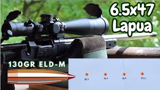 65x47 Lapua 130gr ELDM H4350 [upl. by Ontine]