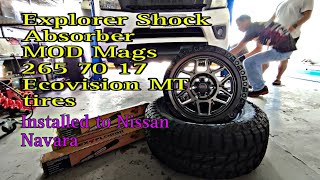 Explorer Shock Absorber  MOD mags  265 70 17 Ecovision MT tire Installed to Nissan Navara [upl. by Irehs]