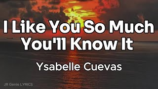 I LIKE YOU SO MUCH YOULL KNOW IT LYRICS  Ysabelle Cuevas [upl. by Sobel339]