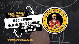 İSG Sınavlarında Matematiksel Sorular  MNurullah Acar [upl. by Johnsten]