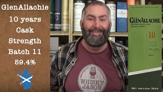 GlenAllachie 10 Years Cask Strength Batch 11 Speyside Single Malt Scotch Review by WhiskyJason [upl. by Ecirad271]