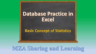 MZA0020Statistics  Database Practice in Excel 10 [upl. by Tayyebeb321]