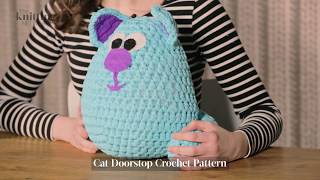 Cat Doorstop Crochet Pattern The Knitting Network WHD006 [upl. by Yrak]