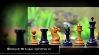 Best Reproduced 1849 Staunton Pattern Chess Set in Ebony amp Antiqued Box wood  Chessbazaar® [upl. by Whitcomb]