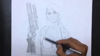 Drawing SSSniperwolf [upl. by Ellehcsar]