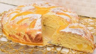 TORTA MORBIDA ALLE PESCHE CON RICOTTA  soft peach pie [upl. by Estus769]