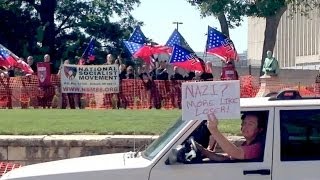 NeoNazis clash with protesters in Chattanooga [upl. by Nospmas]