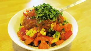 BLACK BEANS amp RICE RECIPE REVIEW ENGINE 2 DIET [upl. by Tien539]