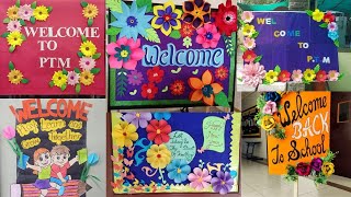 Preschool Welcome Chart decoration ideasWelcome board decorationBack to school boardDoor design [upl. by Thurston]