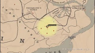 Mapa del Tesoro Hennigans Stead Centro  Hennigans Stead Central Treasure Map Location RDR 2 [upl. by Dollie]