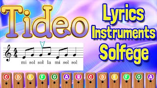 Tideo  Lyrics Instruments and Solfege [upl. by Belva]