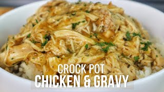 It doesnt get any better than this crock pot Chicken and Gravy I PROMISE [upl. by Awahsoj]