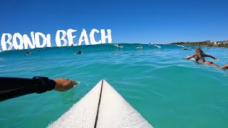 SURFING AT BONDI BEACH FULL POV EXPERIENCE SURF VLOG [upl. by Aerdna986]