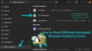 How to Mount Bitlocker Encrypted Windows Partition in Linux [upl. by Najram512]