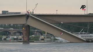 Dresden bridge collapses into river Elbe no casualties fatalities [upl. by Carter]