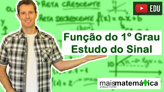 Função do Primeiro Grau Função Afim Estudo do Sinal Aula 9 de 9 [upl. by Desma]