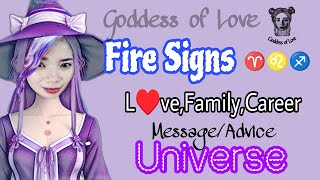 Fire Signs Aries♈Leo♌Sagittarius♐ MessageAdvice from Universe💫Love FamilyCommunityCareer [upl. by Ydnem]