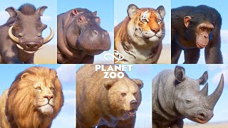 ALL 231 ANIMALS ORIGINAL AND MODDED IN PLANET ZOO [upl. by Nilok]