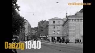 Danzig 1940  Gdańsk  GdańskWrzeszcz  Langfuhr [upl. by Elleuqram]