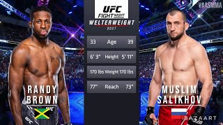 RANDY BROWN VS MUSLIM SALIKHOV FIGHT UFC VEGAS 85 [upl. by Stanleigh]