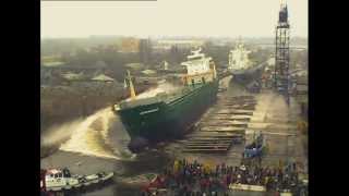 Launching  Tewaterlating Ms Bornholm [upl. by Aissatan]