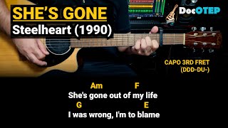 She’s Gone  Steelheart 1990 Easy Guitar Chords Tutorial with Lyrics [upl. by Ailekahs653]