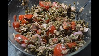 Salade lentilles thon recette au cookeo [upl. by Dewie673]