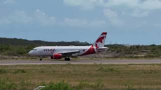 Air Canada rouge Airbus A319 Landing in Providenciales PLS [upl. by Qahsi625]