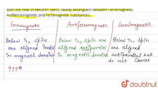 With the help of electron spins clearly distinguish between Ferromagnetic Antiferromagnetic [upl. by Lahsram]