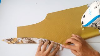 Beautiful 2 methods for neck design easy and simple collar neck cutting and stitching [upl. by Bixler120]