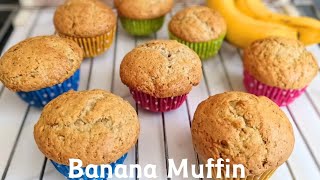 Delicious BANANA MUFFIN Recipe step by step tutorial [upl. by Zack]