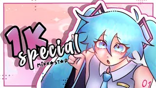 1K Special Hatsune Miku Digital Art  Speed Paint Fan Art Timelapse [upl. by Onateyac]