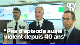 Inondations la prise de parole de Michel Barnier sur lépisode cévenol qui a frappé le CentreEst [upl. by Asylla]