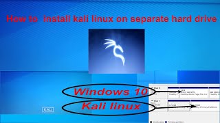 How to install kali linux on separate hard drives  2020 [upl. by Nisbet]