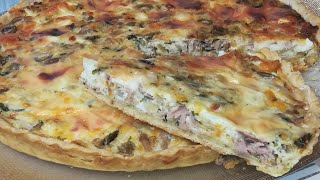 تارت مالحة بالتنكيش بالتنtarte salée au thonquiche au thon [upl. by Hsotnas]