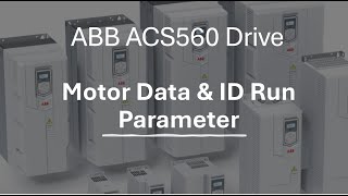 ABB ACS560 drive motor data amp ID run parameter programming in English [upl. by Cornelle]