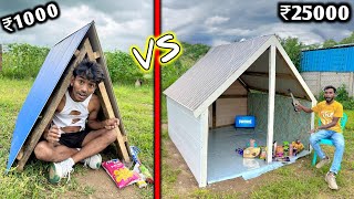 Overnight Survival Challenge  Low Budget Pvc Penal House Challenge  ₹1000 vs ₹25000 🏠 Challenge [upl. by Ocker42]